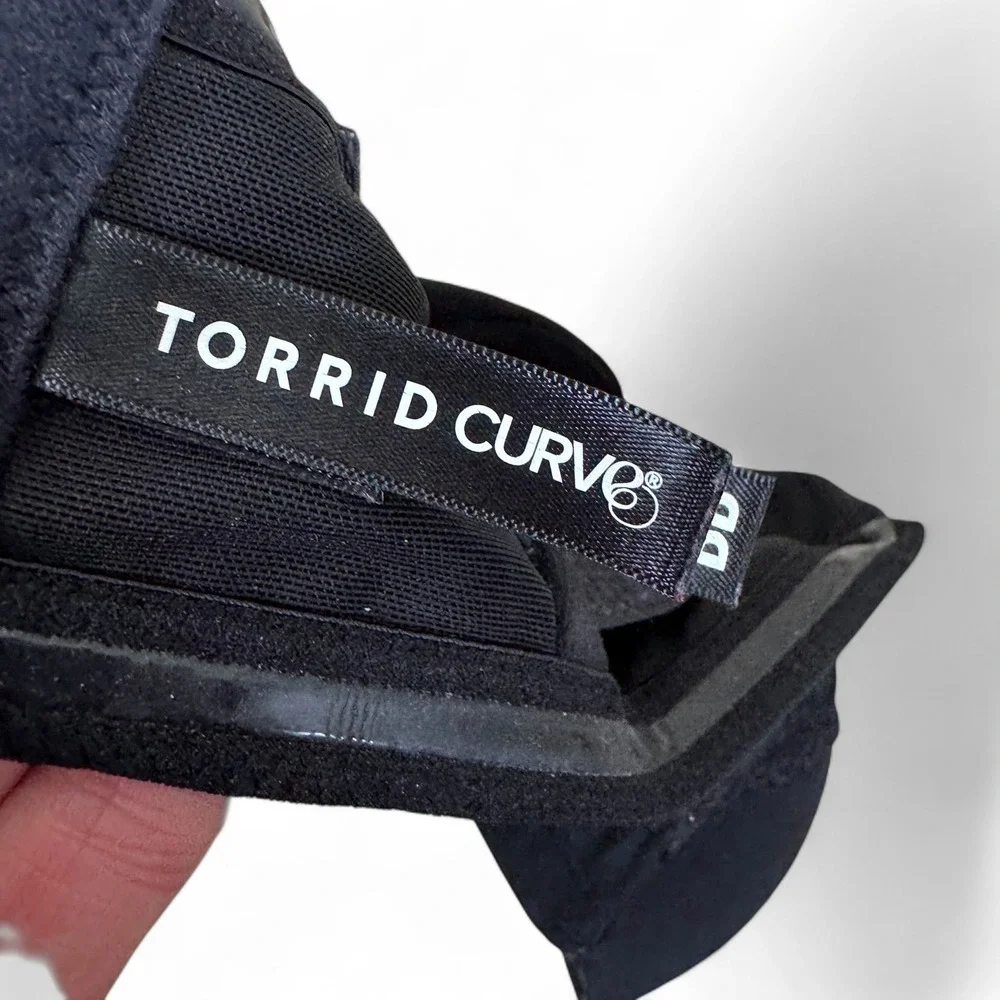 Torrid Curve Black Lace Trim Push-Up‎ Strapless Bra 38DD Underwire Support